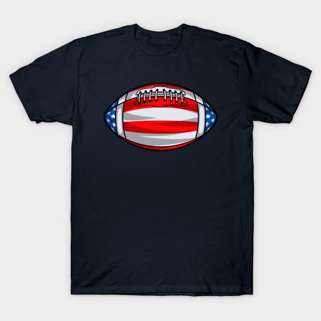 American Football American Flag T-Shirt by Ardhsells